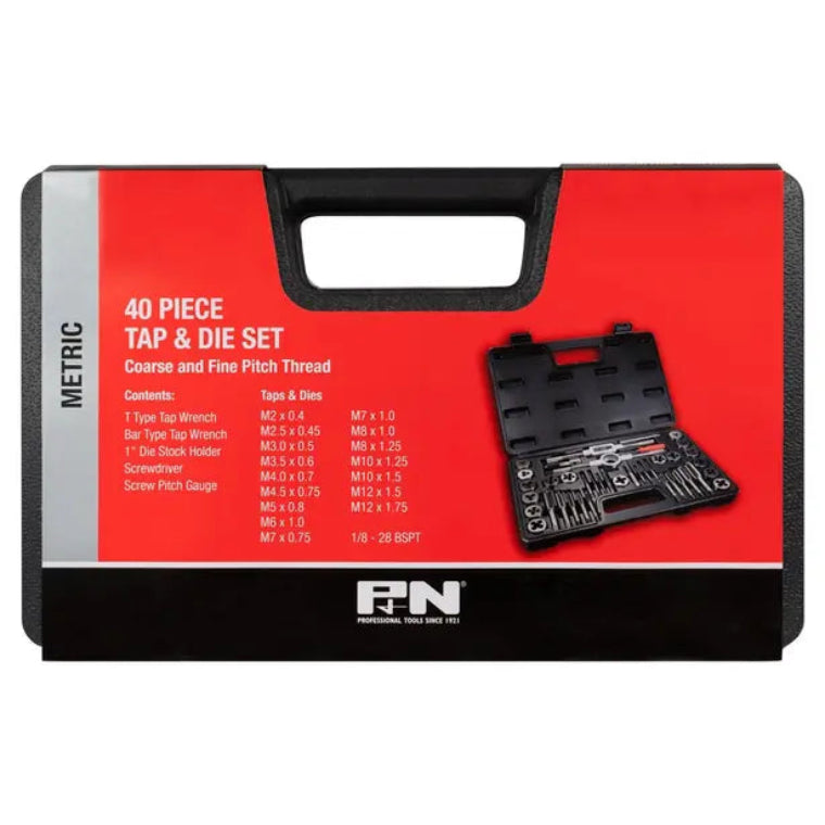 Tap & Die Set Metric 40Pc Pn