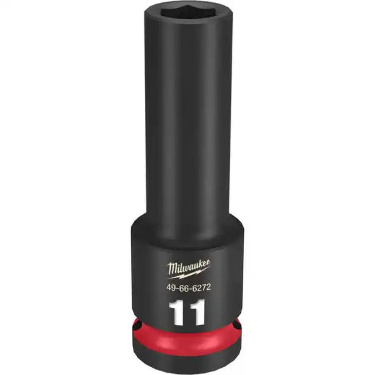 MILWAUKEE SHOCKWAVE™ 1/2'' Drive 11mm Deep 6 Point Impact Socket