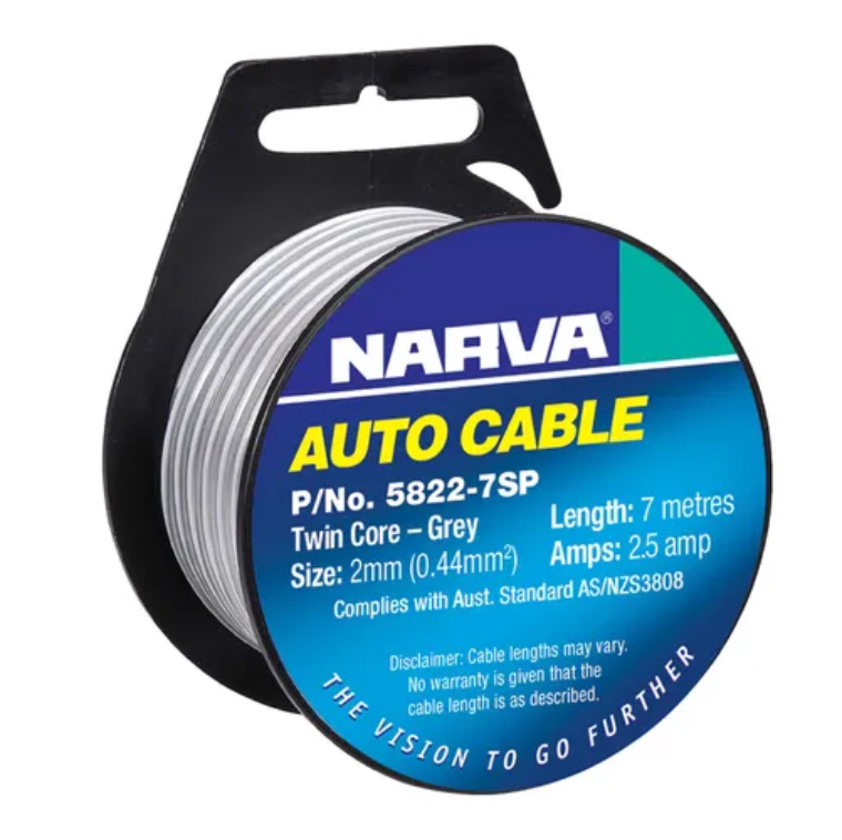 CABLE SPKR 2MM 2.5A 7M GY NARV
