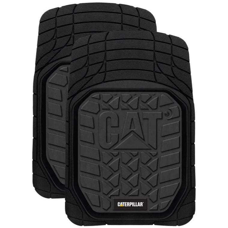 CAT HEAVY DUTY FLOOR MATS SET OF 2 FRONT BLACK