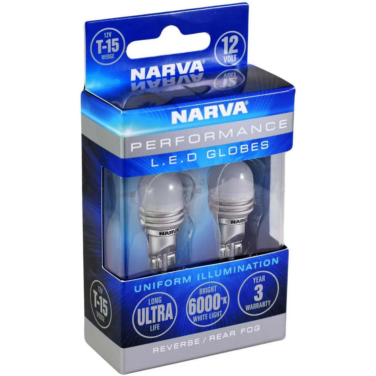 NARVA 12V T15 WEDGE LED GLOBES
