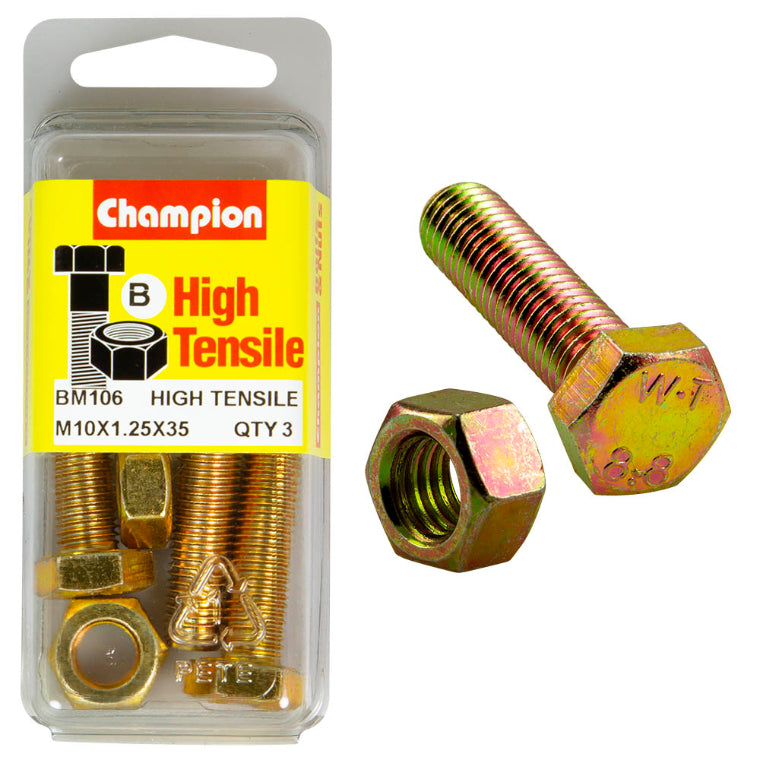 10 X 35 X 1.25 SET SCREW/NUT PACK-METRIC