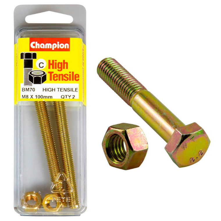 8 X 100 SET SCREW/NUT PACK-METRIC