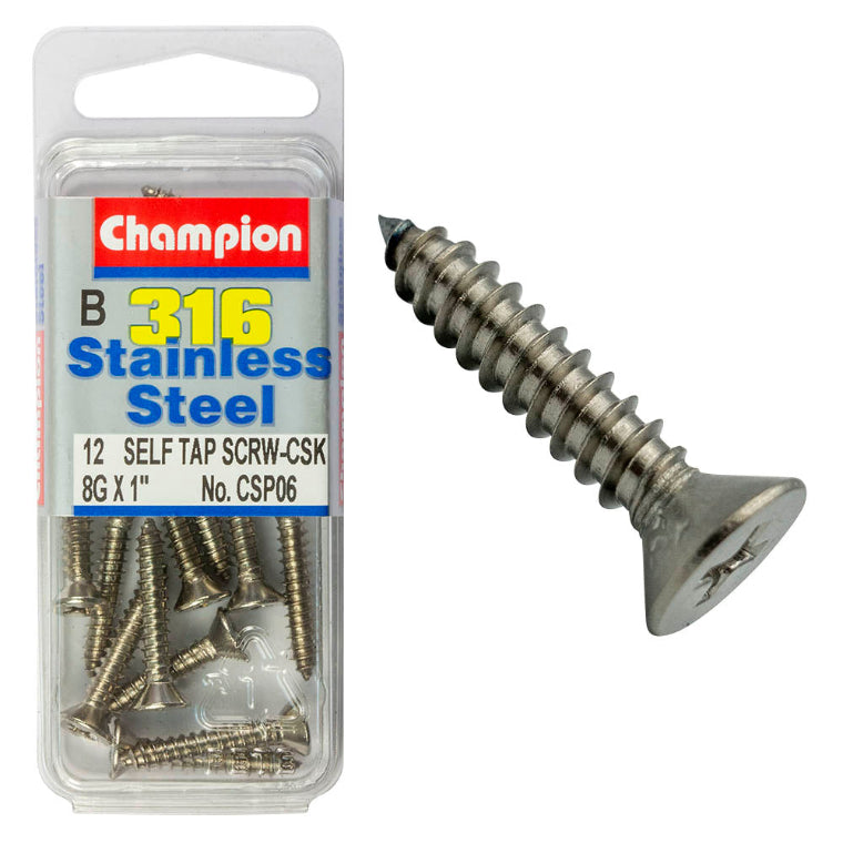 8G X 1 SCREW PACK-S/TAPP CS S/LESS6GX