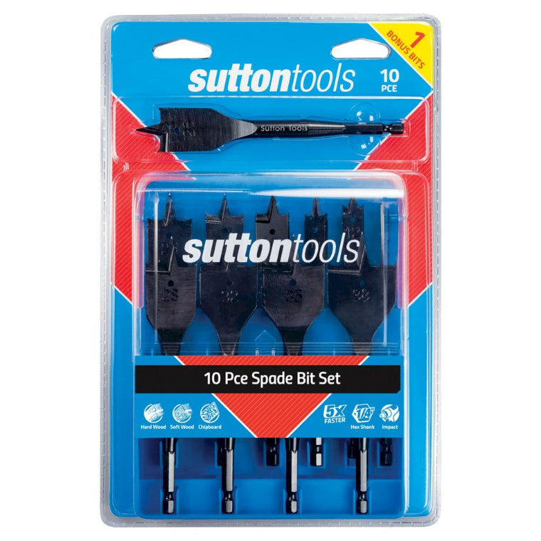 Spade Bit Set 10Pce Ss10