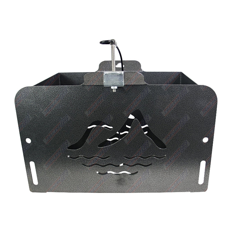 JERRY CAN HOLDER WITH SIDE FLANGE HAMMERTONE FINISH