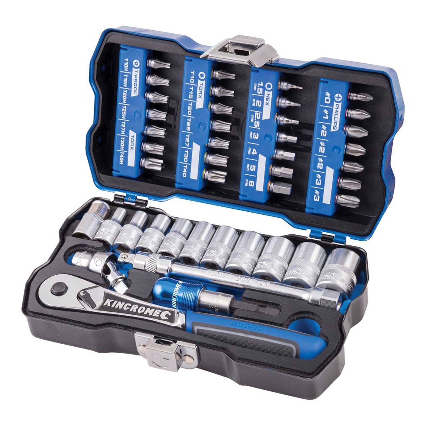 LOK-ON Socket & Bit Set 43 Piece 1/4'' Drive