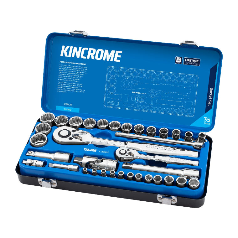 Socket Set 35 Piece 1/4 & 1/2'' Drive - Metric