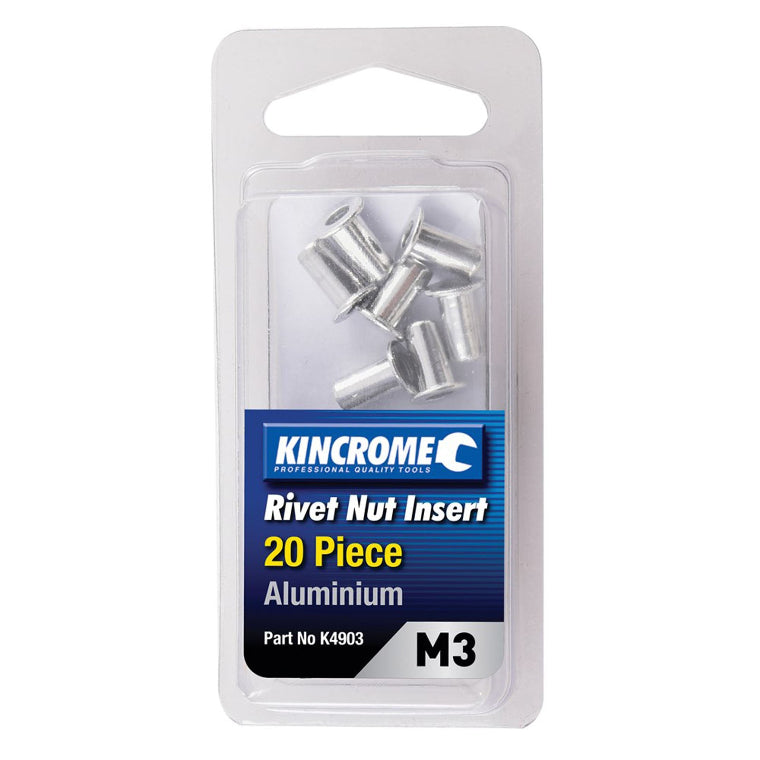 Kincrome Riv Nut Aluminium M3 20 Pce