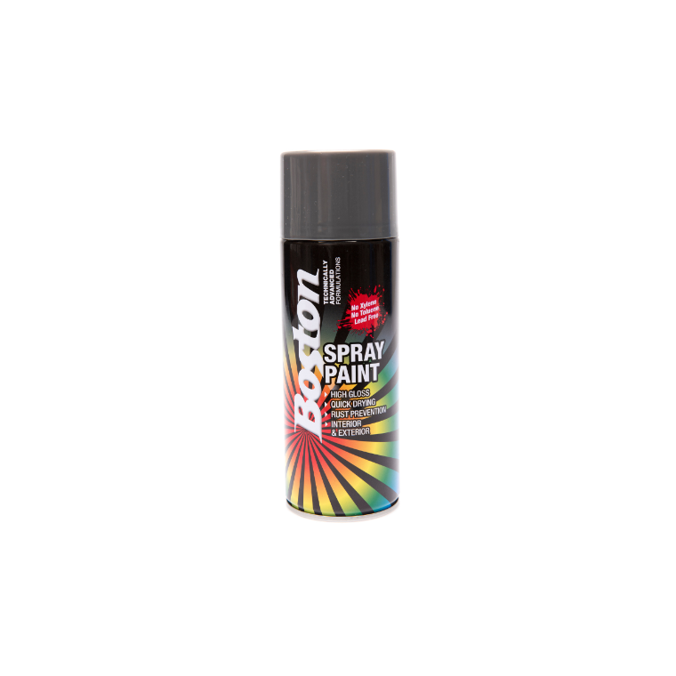 BOSTON SPRAY PAINT METALLIC SILVER 250GM