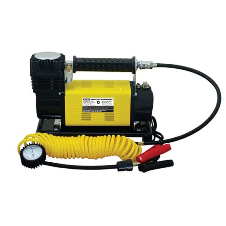 AIR COMPRESSOR- 12V 150PSI HEAVY DUTY 160LPM & 5M SOLID RUBBER AIR HOSE