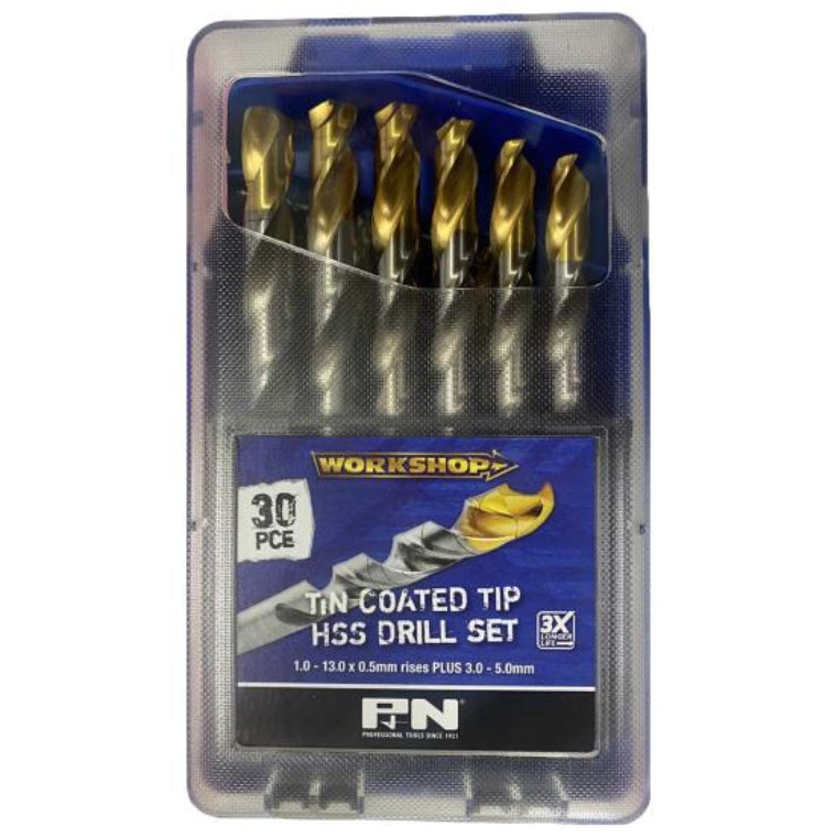 30Pce P&N Hss Drill Set Tin