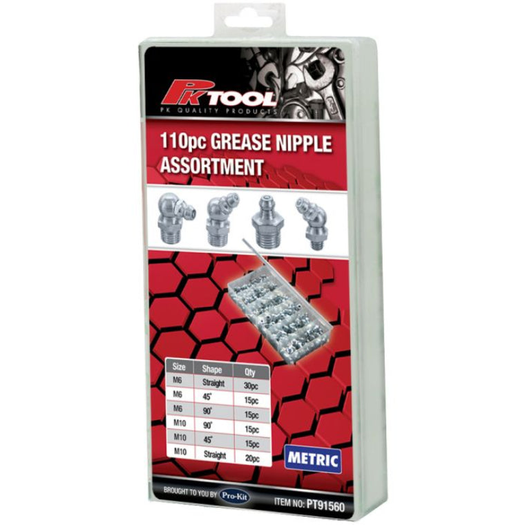110pc grease nipple metric kit