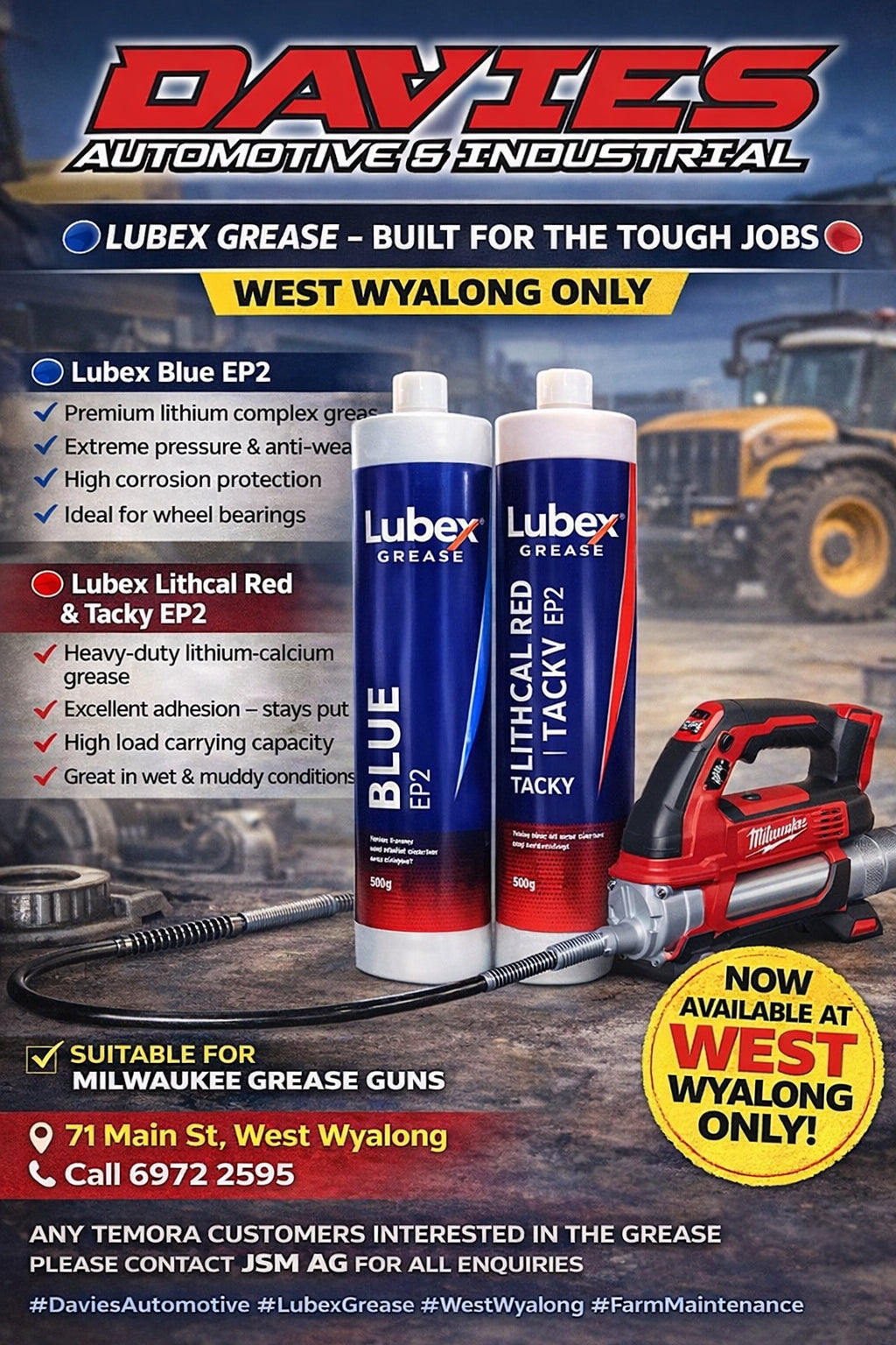 LUBEX GREASE- New to West Wyalong Store.