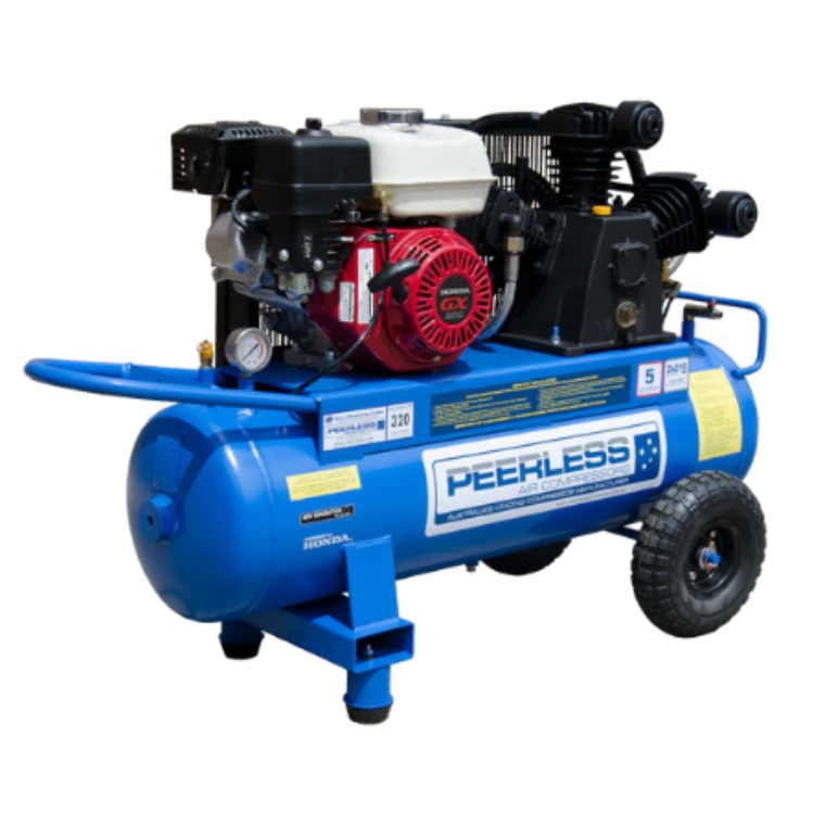 PHP15 Petrol Air Compressor: Belt Drive, Honda GX200, 320LPM - for High Pressure