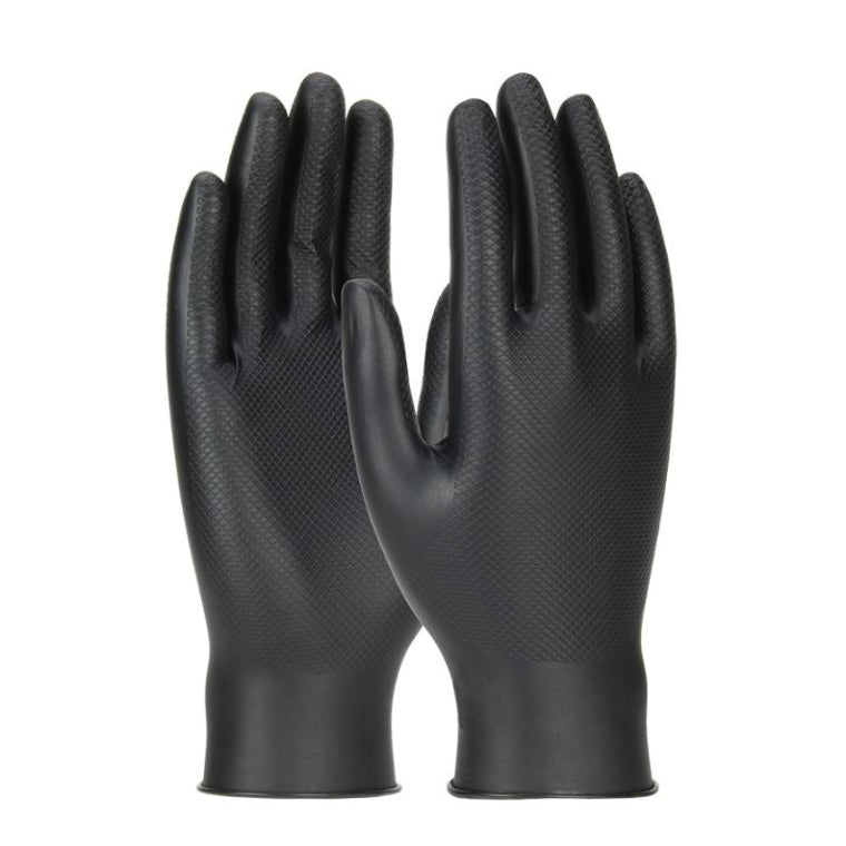 non slip black disp gloves MED
