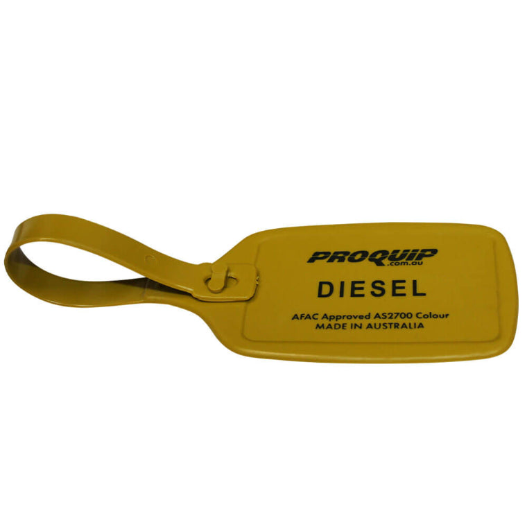 PROQUIP FUEL CAN ID TAG DIESEL YELLOW