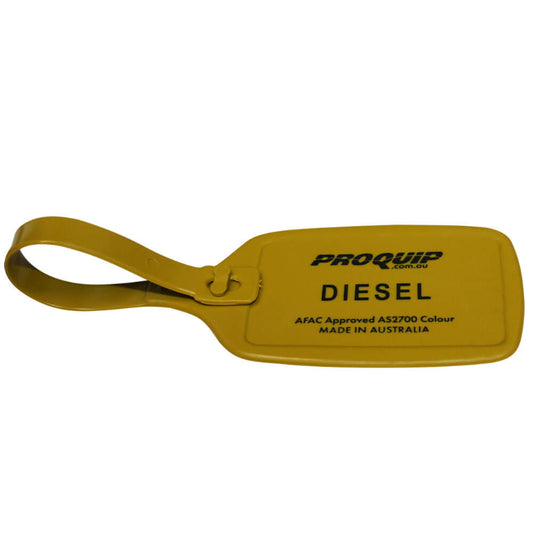 PROQUIP FUEL CAN ID TAG DIESEL YELLOW