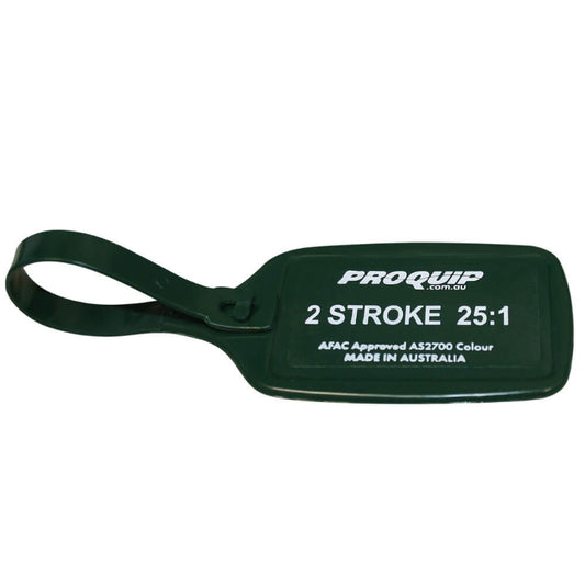 PROQUIP FUEL CAN ID TAG 25:1 2 STROKE BOTTLE GREEN