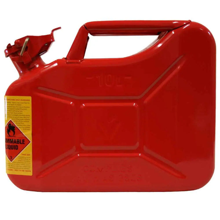 Proquip 10L AFAC RED METAL JER RY CAN UNLEADED