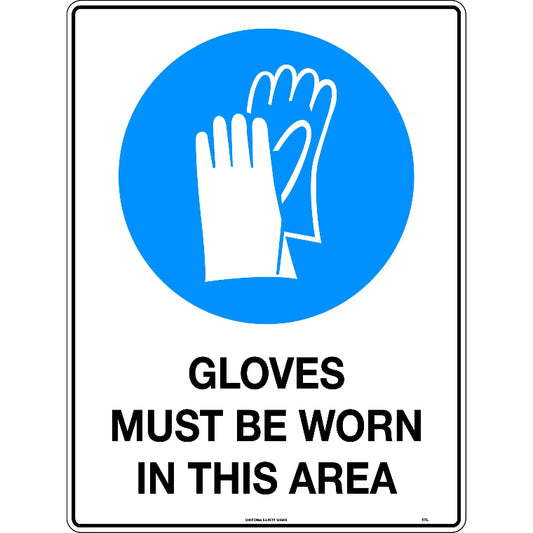 GLOVES MUST BE WORN POLY