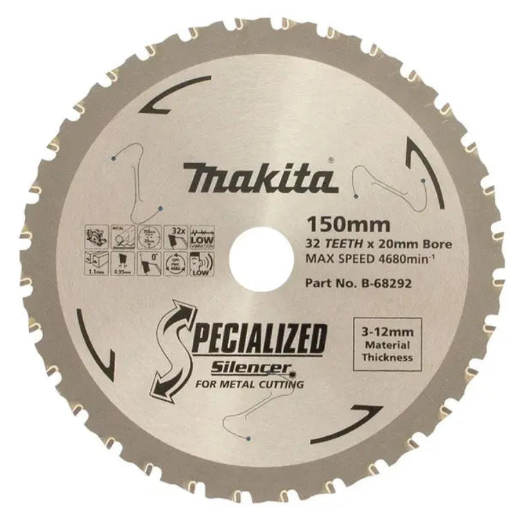 Makita 150mm (6'') x 32T Specialized Metal Cut Circular Saw Blade