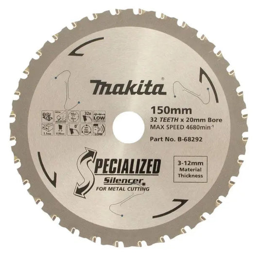 Makita 150mm (6'') x 32T Specialized Metal Cut Circular Saw Blade