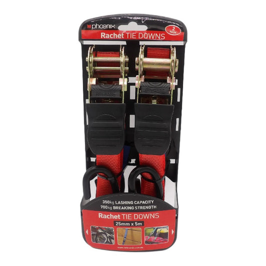 RATCHET 25MM x 5MTR LOAD RATING 350KG 2PK