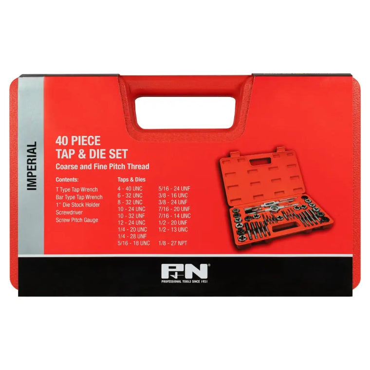 Tap & Die Set Unc/Unf 40Pc Pn