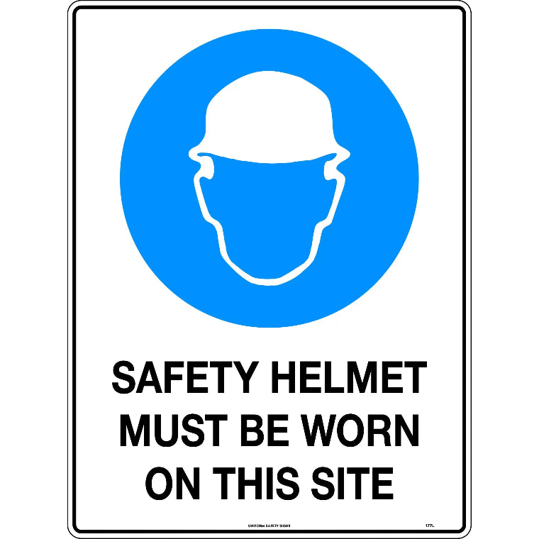 HARDHATS MUST BE WORN SIGN POLY