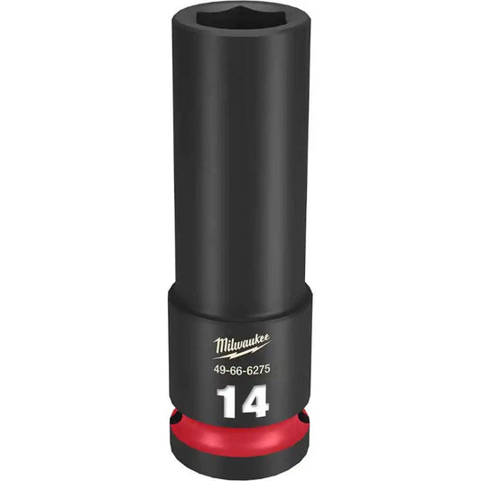 MILWAUKEE SHOCKWAVE™ 1/2'' Drive 14mm Deep 6 Point Impact Socket