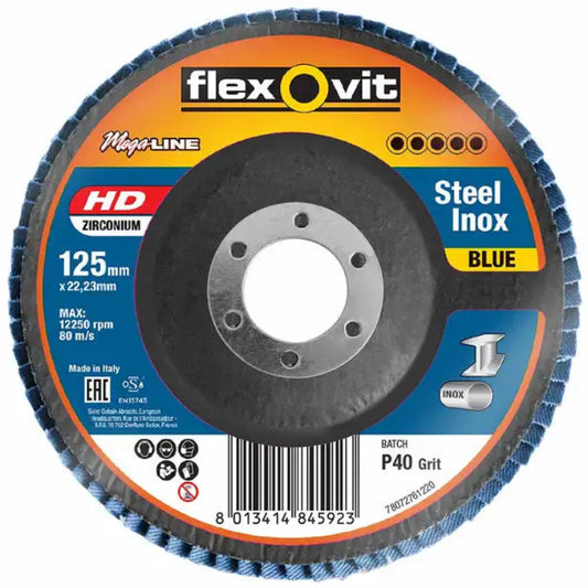 Megaline Blue HD R860 Fiberglass Conical Flap Disc ZA