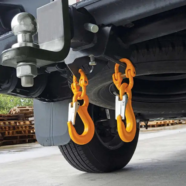 SAFETY CHAIN HOOK SET 8MM COMPONENTS, 10-13MM CHAIN, 4000KG MAX TOWING CAPACITY