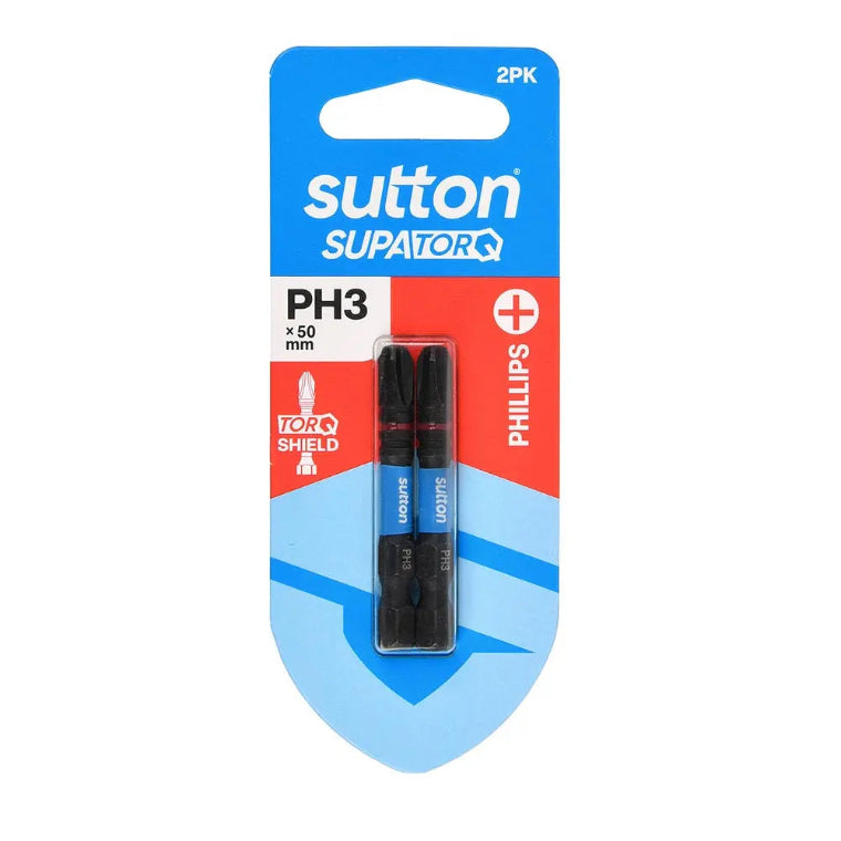 SCREWDRIVER BIT S200 SUPATORQ PHILLIPS PH3 50MM 2PK