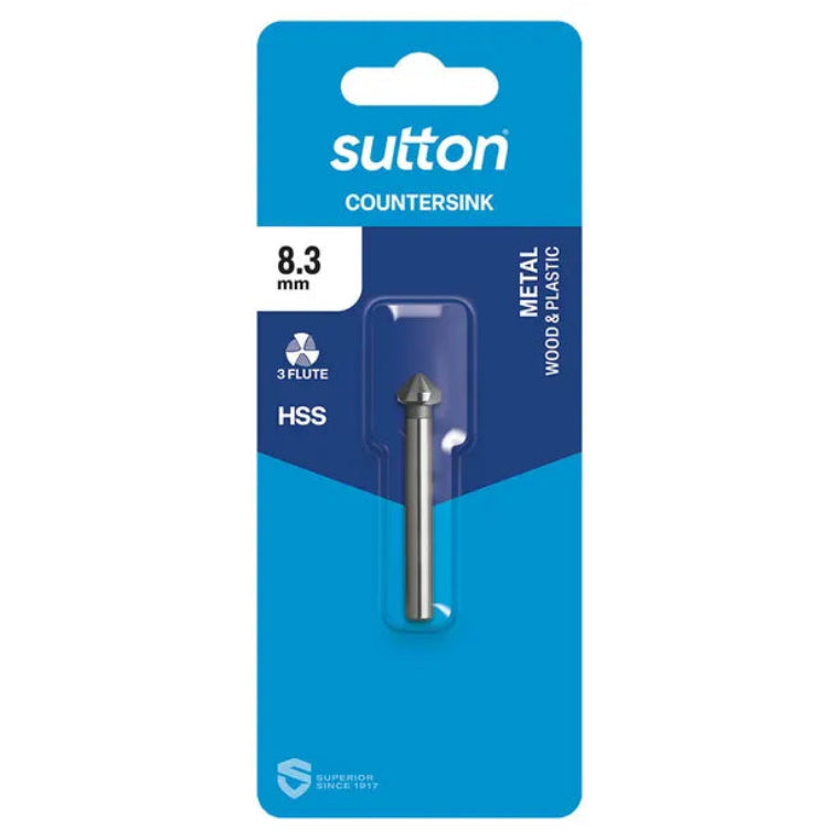 COUNTERSINK HSS STRAIGHT 8.3MM