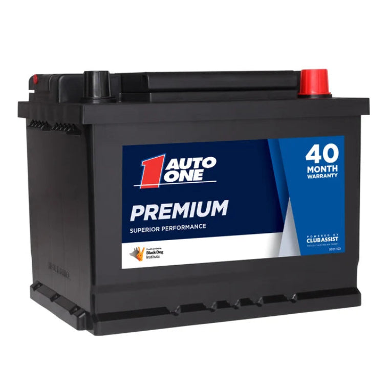 Auto One 35541 Premium Calcium Maintenance-Free 12V Battery (DIN55LH Size, 600CCA, 100RC, 62Ah)