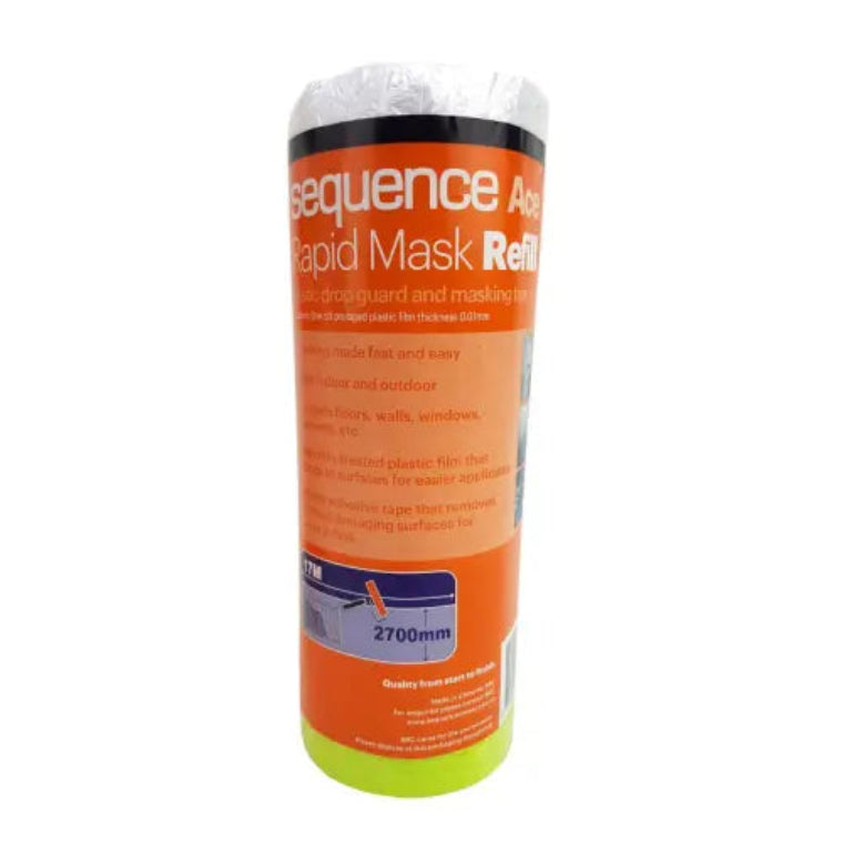 Sequence Ace Pre-Taped Masking Film 650mm x 33m