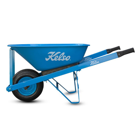 Kelso KBTMS100-FF 100L Tradesmans 1.1mm Steel Tray Wheelbarrow with 6.5'' Flat Free Wheel