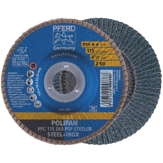 Pferd Pfc 125 Z 120 Psf 125Mm 120Grit Polifan Zirconia Flap Disc