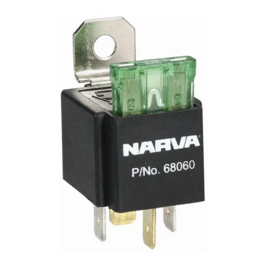 RELAY 12V 30A FUSED NARVA