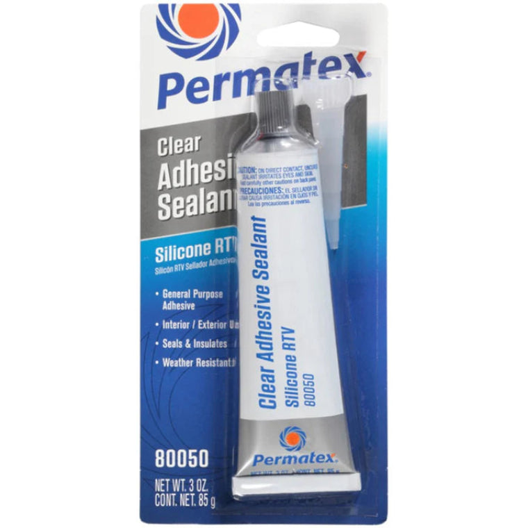 PERMATEX 80050 CLEAR RTV SLICONE ADHESIVE SEALANT 85G