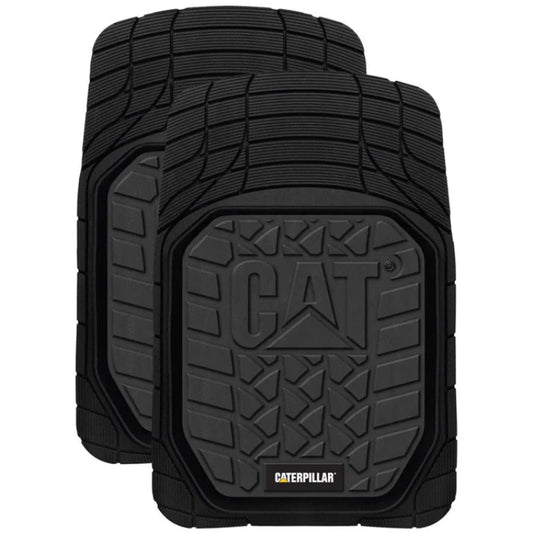CAT HEAVY DUTY FLOOR MATS SET OF 2 FRONT BLACK