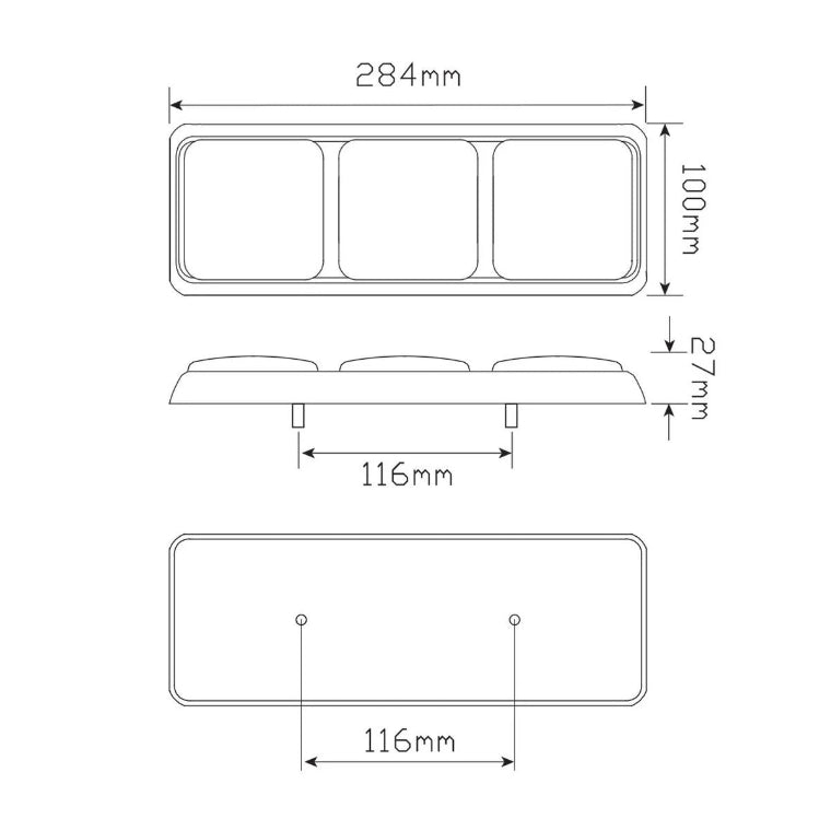 LED M/VOLT TAIL LIGHT