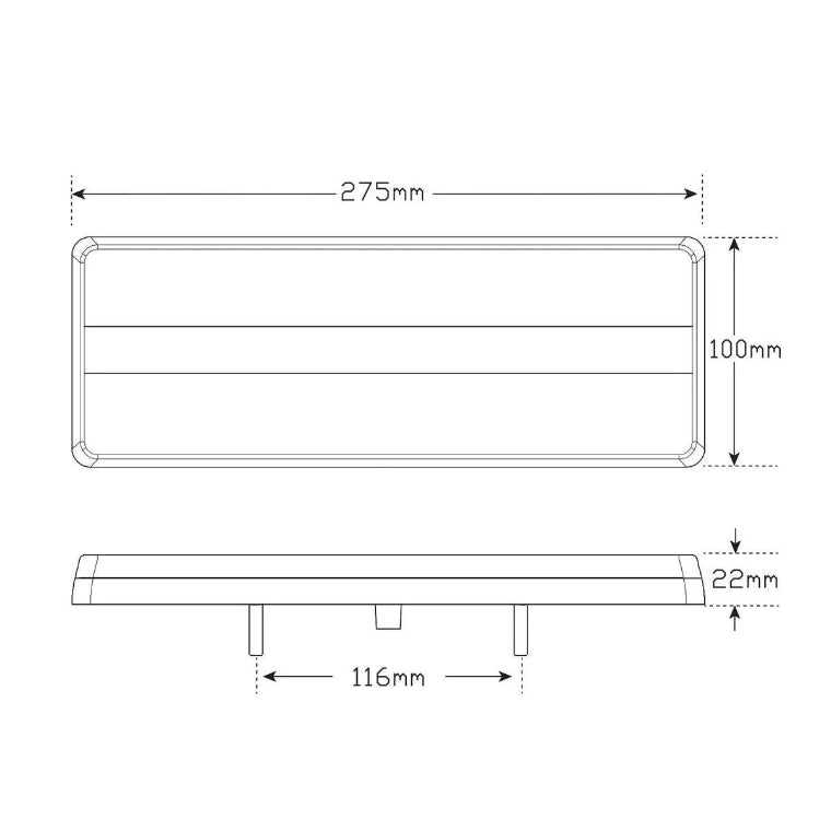 LED AUTOLAMPS 275AR REAR COMBINATION LED LAMP WITH INBUILT REFLECTOR - STOP/TAIL/INDICATOR