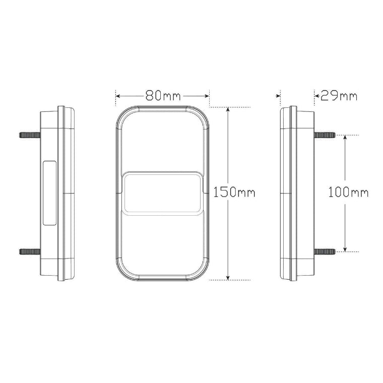 LED AUTOLAMPS 149BARLP2 REAR COMBINATION LAMP WITH INBUILT REFLECTOR AND LICENCE PLATE LAMP