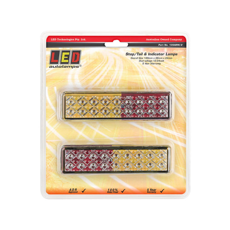 LED AUTOLAMPS 135ARM/2 COMPACT RECTANGULAR REAR COMBINATION LAMP