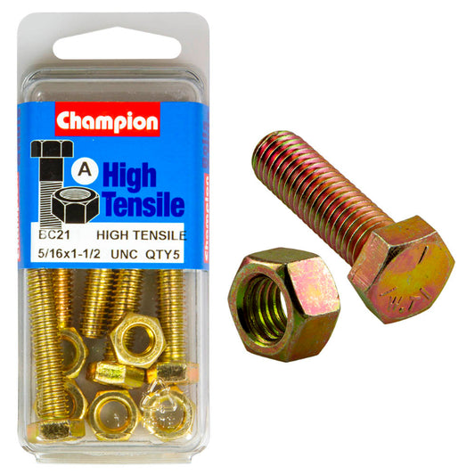 1 1/2 X 5/16 SET SCREW/NUT PACK-UNC