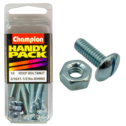 3/169 X 1 1/2 BOLT/NUT PACK-ROOFING