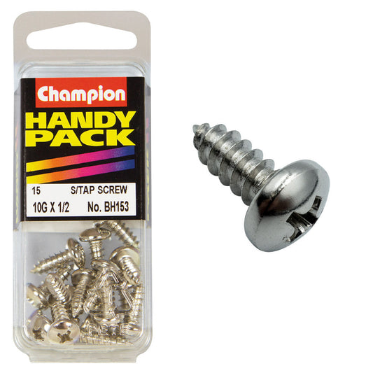 10G X 1/2 SCREW PACK-S/TAP PAN HEAD