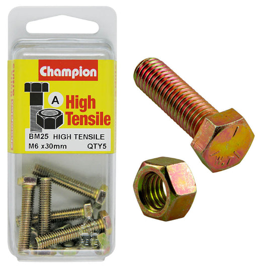 6 X 30 SET SCREW/NUT PACK-METRIC